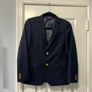 Vineyard Vines, Size 12 Boys Blazer, Navy with gold buttons.